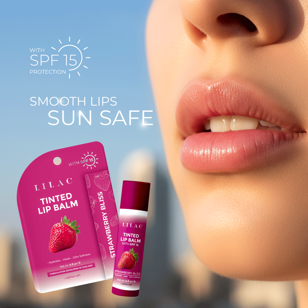 Lilac Tinted Lipbalm With SPF 15 - Strawberry Bliss